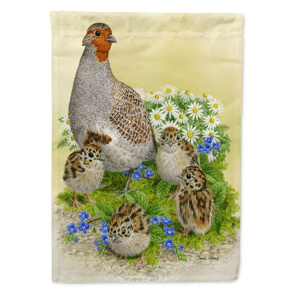 Carolines Treasures ASA2162GF Partridge and Chicks Flag Garden Size  Small multicolor