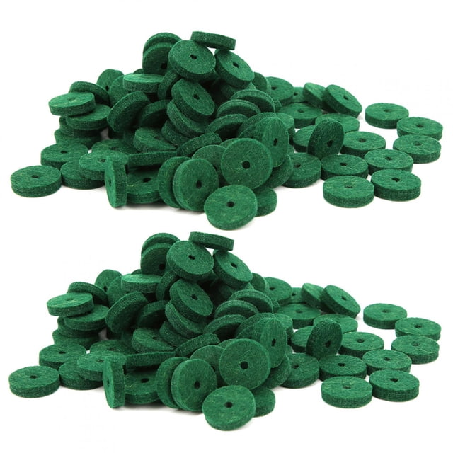 Almohadillas de fieltro redondas de lana pura verde para teclado de piano, 180 unidades, accesorio para instrumento musical