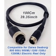 thumbnail image 2 of Cable de Alimentación de Batería de Carrete Eléctrico de 0,5 M para Daiwa Seaborg 1200 Mj 800 Mj 1200 800 Súper Mega Carrete Eléctrico Energía Marina 3000 Carrete de Pesca Cable de Aire de Alimentación de Batería 1,6 Pies/0,5 M, 2 of 6