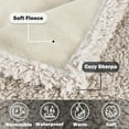 thumbnail image 6 of Pawsse Waterproof Blanket for Bed - Sherpa Fleece Waterproof Dog Blankets for Large Dogs, Pet Blankets for Bed/Couch, Soft Plush Reversible Furniture Protector, Twin Size, 60x80 inches, Camel/Tuape, 6 of 7