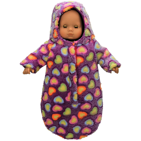 The Queen's Treasures 15 Inch Baby Doll Soft Plush Bitty Bunting Snow Suit Purple - Also Sold Separately for Twins in Pink