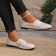thumbnail image 4 of WLOELOEW Embroidered Low Heel Loafers For Women Soft Sole Casual Flat Shoes Spring Summer All Match Versatile Style Plus Size Us 7, 4 of 9