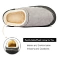 thumbnail image 3 of NeedBo Men's Slippers Memory Foam House Slippers for Men Indoor Outdoor Soft Wool-Like Lining House Shoes Size 6-7, Grey, 3 of 7