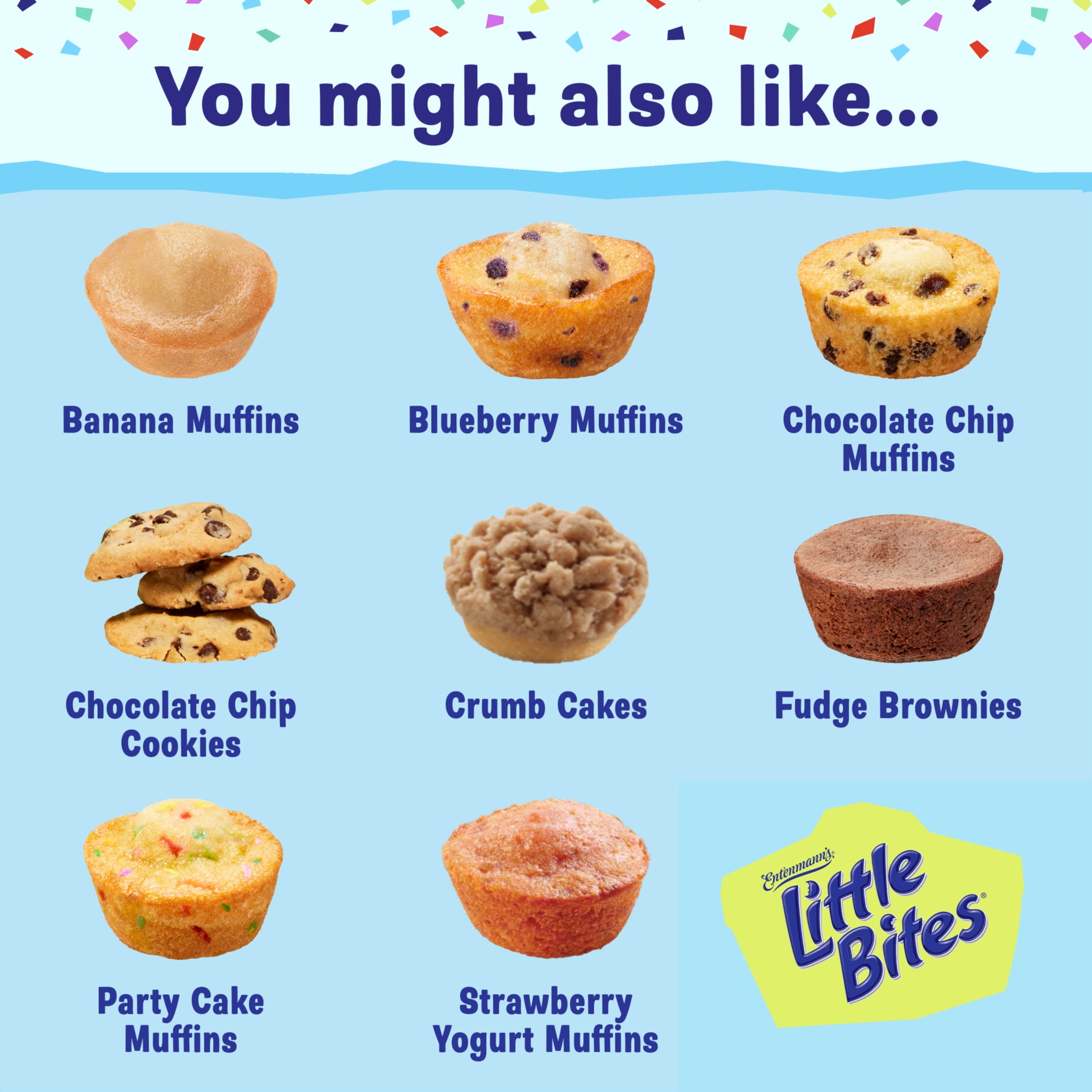 Little Bites Party Cake Muffins, 10 packs, Cake and Sprinkles Mini 16.5 oz Multipack