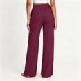 thumbnail image 3 of YTCAMLO Womens Cotton Pants Elastic High Waist Casual Palazzo Trousers with Pockets Casual Lightweight Breathable Flowy Wide Leg Pants, 3 of 9
