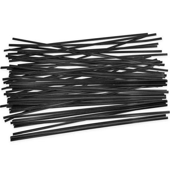 International Plastics TT-PA-10K1 10 in. Paper Twist Ties - Black - Pack of 1000