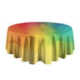 thumbnail image 5 of Rainbow Tie Dye Ink Pattern Round Tablecloth 60"x60",Wrinkle Wipeable Table Cloth for Kitchen Dining Room Picnic Patio Party, 5 of 6
