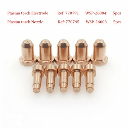

10 Pcs 770795 770791 Plasma Torch Head Tips Electrode For Hobart Air Force 12ci