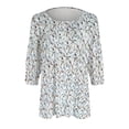 thumbnail image 6 of Godom Womens Tops Casual 3/4 Sleeve Shirts Crew Neck Loose Casual Blouses Floral Print Tshirts, 6 of 6