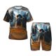 thumbnail image 1 of Balery Realistic Cute Sea Turtle Conjunto de Pijama Infantil de Manga Corta con Estampado – Ropa de Dormir de Algodón Suave-Large, 1 of 4