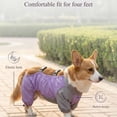 thumbnail image 3 of Full Coverage 4-Legged Dog Raincoat Waterproof All-Weather Pet Jumpsuit with Detachable Hood Anti- Dog Outfit Set for Small Medium Dogs Corgi Outdoor Walking(L), 3 of 8