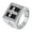 Silver, variant on Men's Stainless Steel Jewelry Hip Hop Micro Pave CZ Enamel Cross Ring Gold Size 7