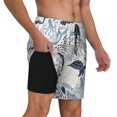 thumbnail image 2 of Fotbe Sea Animal Traje de Baño para Hombre – Shorts de Natación de Secado Rápido con Forro y Bolsillos-Large, 2 of 6