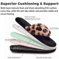 thumbnail image 5 of Knivor Leopard Print Fuzzy Flip Flop House Slippers for Women Warm Non Slip Indoor Bedroom Thong Slippers, 5 of 9
