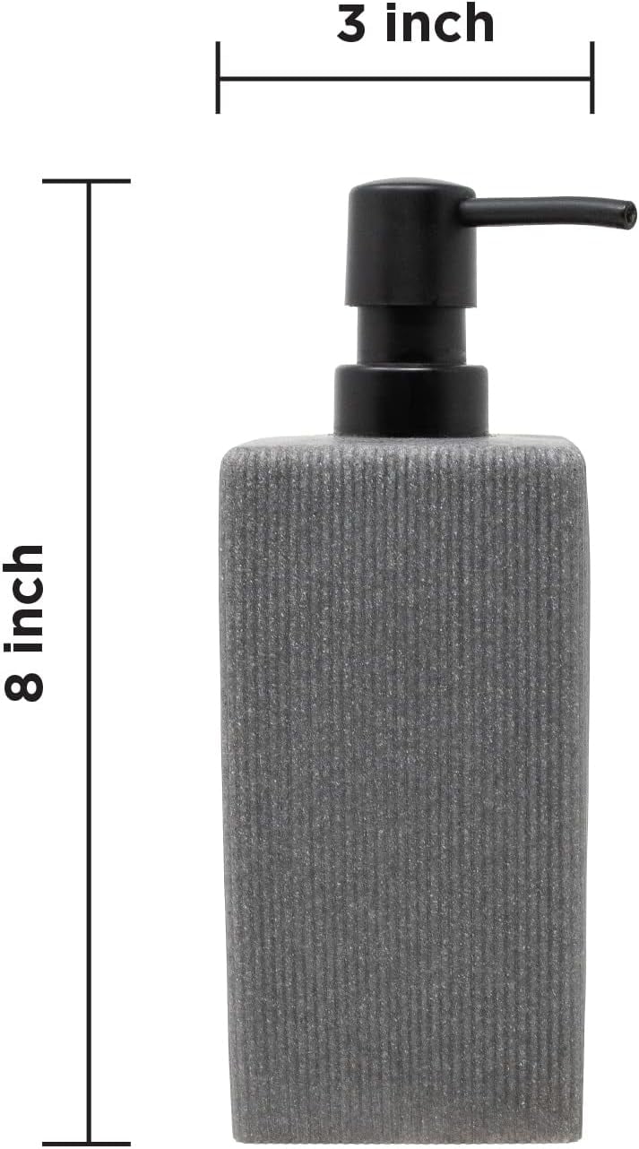 Kitchen Soap Dispenser Set of 3-3 Pack of Stone Kitchen Soap Dispenser with No-Leak Pump