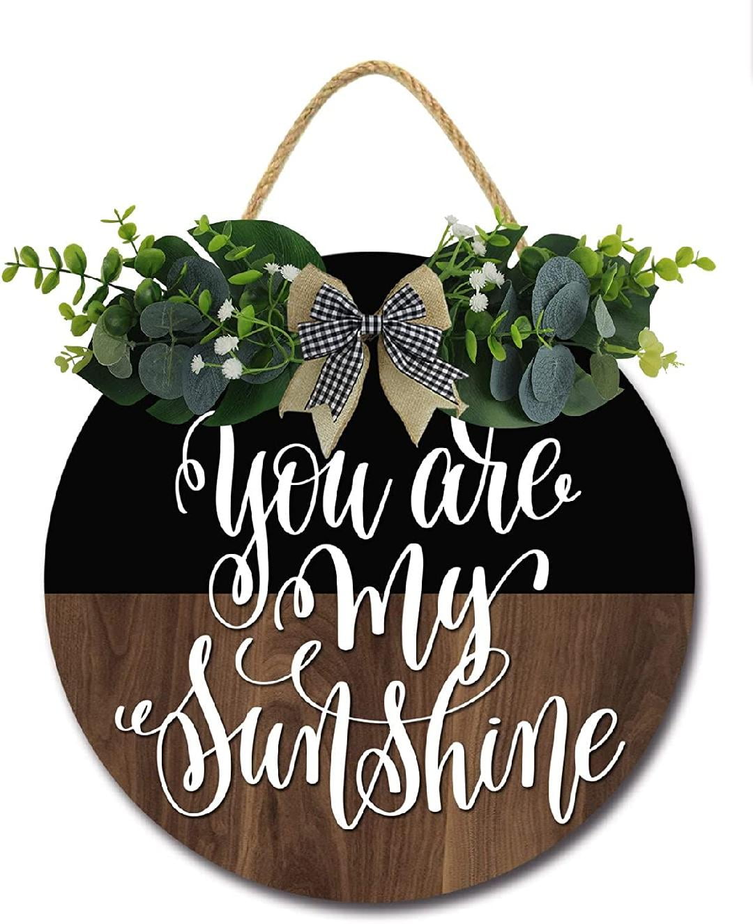 You Are My Sunshine Sign for Front Door Hanging Seasons Sign Outdoor