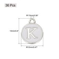 thumbnail image 2 of Uxcell 36pcs Pendants Letter Charm Initial Charm Alphabet K for DIY Necklace Bracelet Jewelry Making White & White, 2 of 6