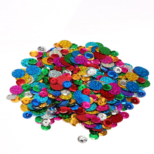 Shisuyan 30 Grammes Confettis Pailletés Multicolores Sequins Colorés pour Bricolage et Décoration (Motif Rond))