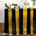 thumbnail image 5 of PMU Metallic Fringe Table Skirt (Gold and Black) 9 ft x 29 inches Pkg/12, 5 of 6