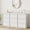 Antique white new, variant on 6 Drawer Dresser for Bedroom, 46.7" Wide Double Chest of Drawers with Large Storage, Modern Wood Dresser Organizer for Living Room, Nursery and Hallway, Natural Oak