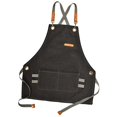 thumbnail image 2 of Delantal de cocina para niños con bolsillo impermeable y resistente al agua Negro, 2 of 9