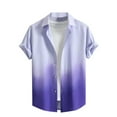 thumbnail image 2 of Antinious Summer Beach Shirt Men,Oversized Tshirts for Man,Mens Short Sleeve Shirts Button up Casual Shirt Vintage Bowling Workout Tops,Navy,M, 2 of 4