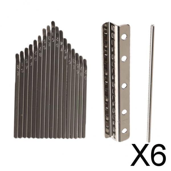 Conjunto de Puente Y Llaves de Acero Baoblaze para Piano de Pulgar de 17 Notas Piezas de Repuesto