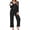 H-Black, variant on UVN Womens Pajama Sets Fall Long Sleeve Button Down Tops and Pants 2 Piece Outfits Ladies Lace Sleepwear Soft Pjs Lounge Sets