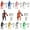 10PC, variant on T13 Action Figure Already Assembled, Multi-Colored Titan 13 Action Figure Set with Laser Saber 3D Printed T 13 Lucky Robo Dummy Nova 13 Action Figures White