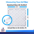 thumbnail image 2 of Filter King 32.5x52x1 Air Filter | 4-PACK | MERV 8 HVAC Pleated A/C Furnace Filters | MADE IN USA | Actual Size: 32.5 x 52 x .75", 2 of 5