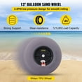thumbnail image 6 of 13'' Beach Balloon Wheels - Sand Tires for Kayak/Canoe Cart, Dolly & Buggy - TPU Air-Filled Replacement Tires w/Free Pump, 2-Pack, 6 of 11