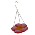 thumbnail image 4 of Comedero para pájaros, cuenco de agua, bandeja de alimentación, fácil de limpiar, forma de flor, baño colgante para pájaros con gancho de metal para Rojo Amarillo, 4 of 8