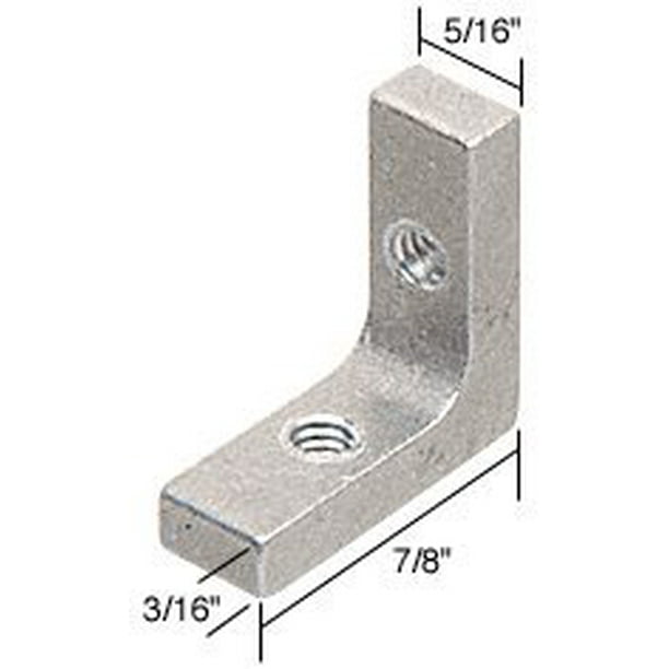 CRL 5/16" Tub Enclosure and Sliding Shower Door Corner Brackets