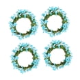 thumbnail image 3 of 4x Anillos para velas de pilar, pequeñas velas, coronas de bayas, candelabros decorativos para Navidad, Pascua, decoración del hogar Azul, 3 of 9