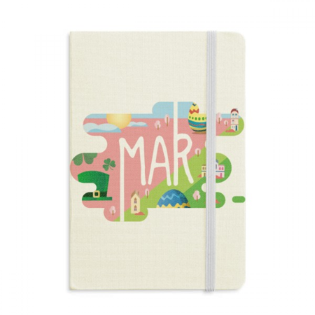 March Month Season Illustration Notebook Official Fabric Hard Cover ...