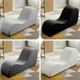 thumbnail image 6 of ijuicy Modern Velvet Yoga Chair for Adults, Chaise Lounge Chair for Yoga, Curved Yoga Chaise Lounge Indoor, Light Grey, 6 of 8