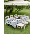 thumbnail image 4 of Outdoor Tablecloths with Umbrella Hole & Zipper, Country Star Blue Rectangle Tablecloth 52x70 Inch, Farmhouse Vintage Branches Wooden Waterproof Table Cloth, Patio/Pool/Picnic Table Covers, 4 of 8