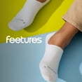 thumbnail image 5 of Feetures Elite Light Cushion Invisible Socks - Anti-Slip Sport Sock Liner with Targeted Compression - White, S (1 Pair), 5 of 8