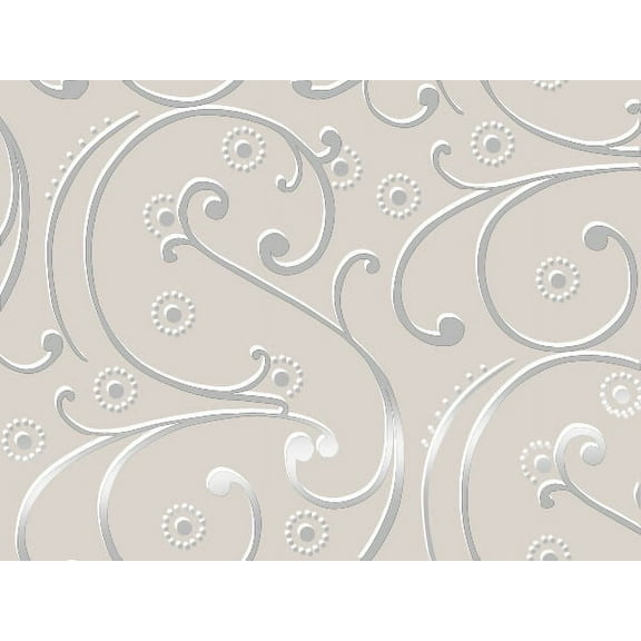 Pack Of 1, 24" x 85' Wedding Swirls Gift Wrap Paper Roll For 40-50 Gifts Made in USA