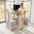 thumbnail image 2 of Stratus 72W Standing Desk with File Cabinet in Platinum Gray - Engineered Wood, 2 of 8