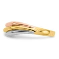 thumbnail image 4 of Diamond2Deal 14K Tri-color Gold Open Fancy Ring for Women Size 7, 4 of 7