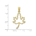 thumbnail image 3 of 10K Yellow Gold Canadian Maple Leaf Charm Pendant Necklace with Chain, 3 of 4