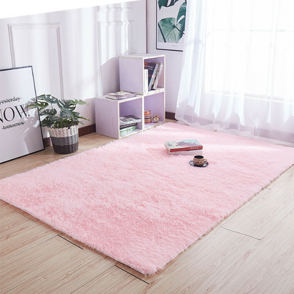 1PCS Shaggy Area Rugs Floor Carpet Living Room Bedroom