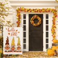 thumbnail image 3 of Hello Fall Gnomes Garden Flag, Autumn Fall Gnomes Pumpkin Yard Flag, Burlap Double Sided 12.5x18 Welcome Fall Flag, Thanksgiving Harvest Maple Leaves Yard Outdoor Decoration, 3 of 6
