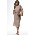 thumbnail image 2 of Womens Long Waffle Kimono Lightweight Cotton Robe, Hotel Spa Bathrobe for Women  - Adult - Unisex - Wine Red - XXL, 2 of 23
