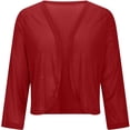 thumbnail image 4 of LYHao Girls Elegant Short Satin Jacket With Print Formal Party Wear Dressy Cardigan Outerwear Girls Jacket Coat,Sizes 13-14 Years, 4 of 7