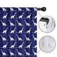 thumbnail image 4 of Blackout Kids Curtains,DarkBlue White Dinosaurs Silhouettes Pattern Childrens Insulated Curtains Set Of 2,Bedroom Essentials,Toddler Room Decor 42"x63", 4 of 5