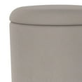 thumbnail image 4 of WHI Modern Fabric Round Storage Ottoman Grey Natural, 4 of 6