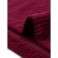 thumbnail image 5 of INSPIRE CHIC Women's Mock Neck Long Sleeve Ribbed Knit Velvet Blouse XS Burgundy, 5 of 6