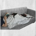 thumbnail image 6 of African Soft Flannel Fleece Throw Blanket, Local Lady Indigenous Patterned Dress Gesture Silhouette, Cozy Plush for Indoor and Outdoor Use, 60" x 80", Charcoal Grey Vermilion, by Ambesonne, 6 of 6